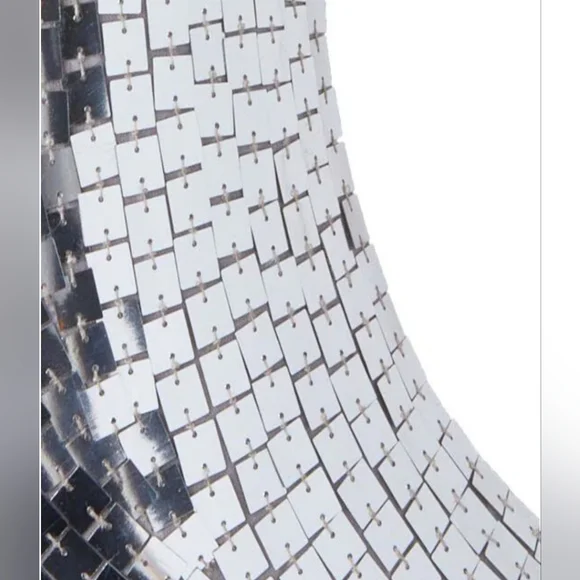 Silver Crescent Moon Disco Pillow - Picture 3 of 7